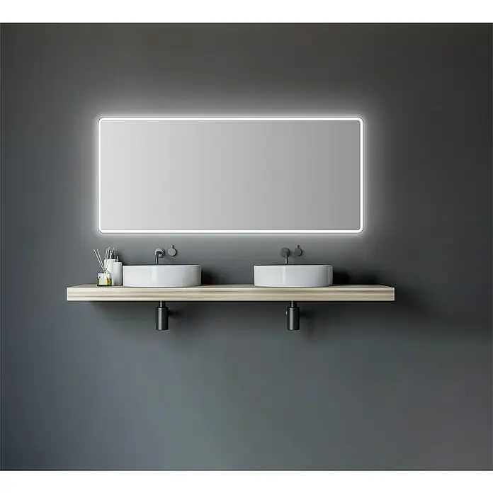 DSK LED-Lichtspiegel Silver Luna - 160 x 70 cm, Kippschalter - Stimmungsaufnahme