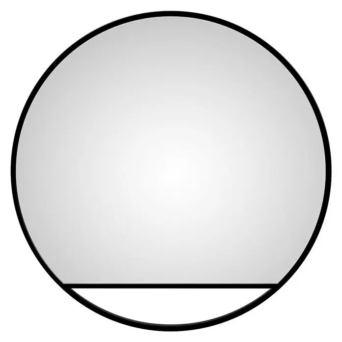 DSK Wandspiegel Silver Cosmos - Durchmesser: 60 cm, Schwarz - Vorderansicht