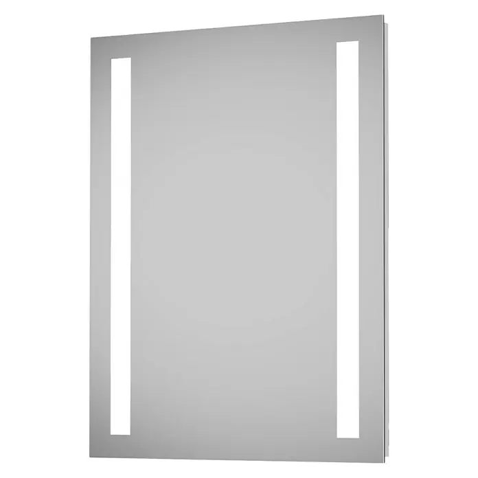 DSK LED-Lichtspiegel Silver Dream - 50 cm x 70 mm, Kippschalter - Diagonale Ansicht