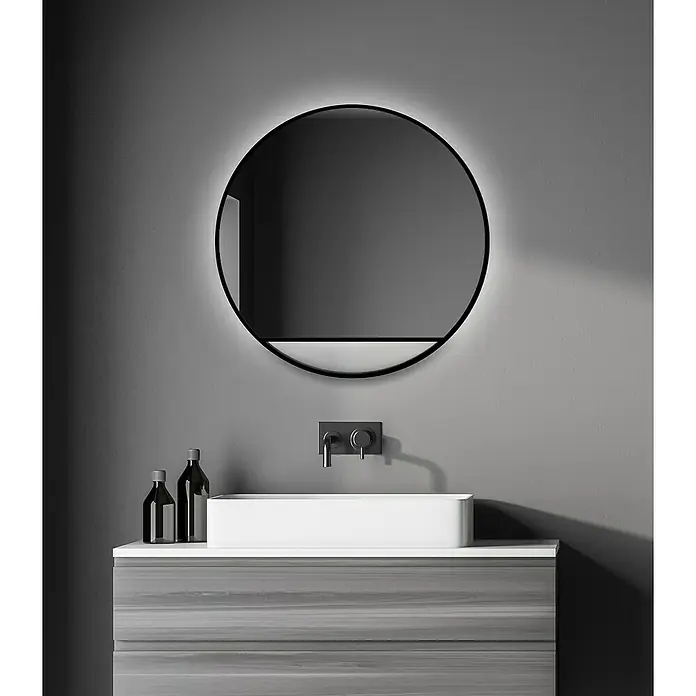 DSK LED-Lichtspiegel Silver Cosmos - Durchmesser: 60 cm, Schwarz - Stimmungsaufnahme