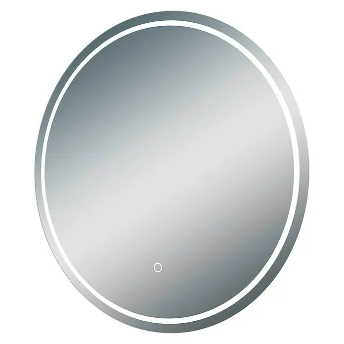 DSK LED-Lichtspiegel Silver Claire - Berührungssensor - Diagonale Ansicht