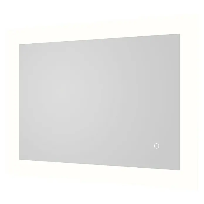DSK LED-Lichtspiegel Silver Alto - 80 x 60 cm, Berührungssensor - Diagonale Ansicht