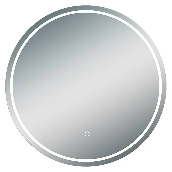 DSK LED-Lichtspiegel Silver Claire - Berührungssensor - Vorderansicht