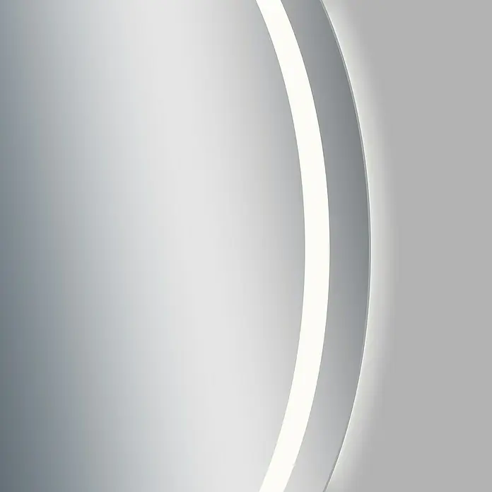 DSK LED-Lichtspiegel Silver Claire - Berührungssensor - Detailaufnahme