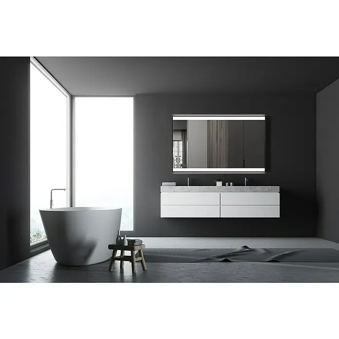 DSK LED-Lichtspiegel Black Star - 120 x 70 cm, Kippschalter - Stimmungsaufnahme