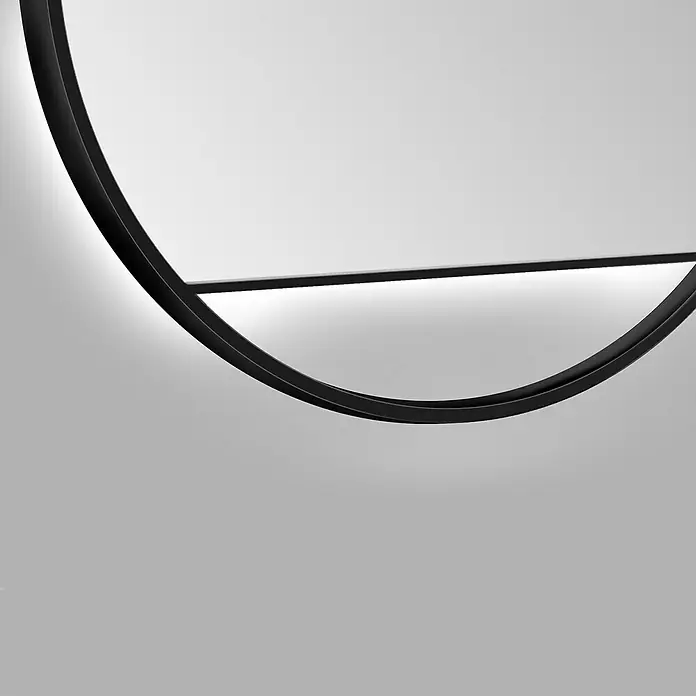 DSK LED-Lichtspiegel Silver Cosmos - Durchmesser: 60 cm, Schwarz - Detailaufnahme