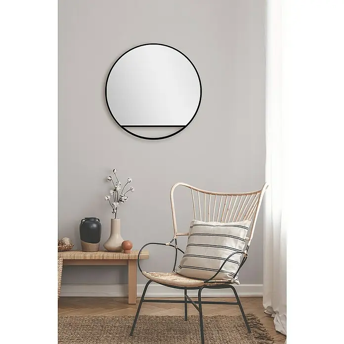 DSK Wandspiegel Silver Cosmos - Durchmesser: 60 cm, Schwarz - Stimmungsaufnahme