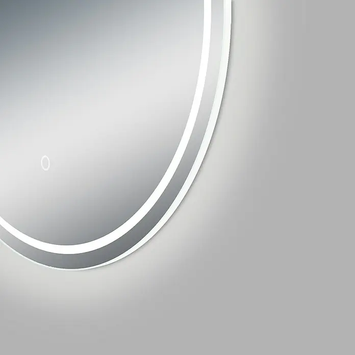 DSK LED-Lichtspiegel Silver Claire - Berührungssensor - Detailaufnahme