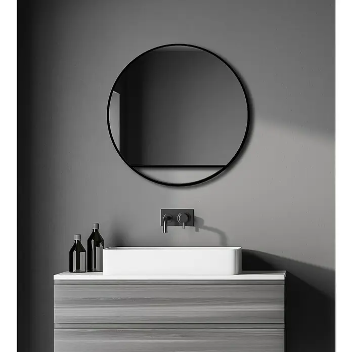 DSK Wandspiegel Silver Cosmos - Durchmesser: 60 cm, Schwarz - Stimmungsaufnahme