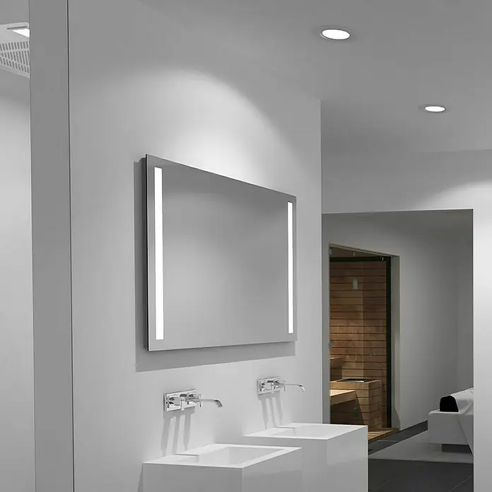DSK LED-Lichtspiegel Silver Dream - 100 x 70 cm, Kippschalter - Stimmungsaufnahme