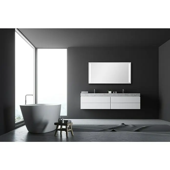 DSK LED-Lichtspiegel Silver Dream - 140 x 70 cm, Kippschalter - Stimmungsaufnahme