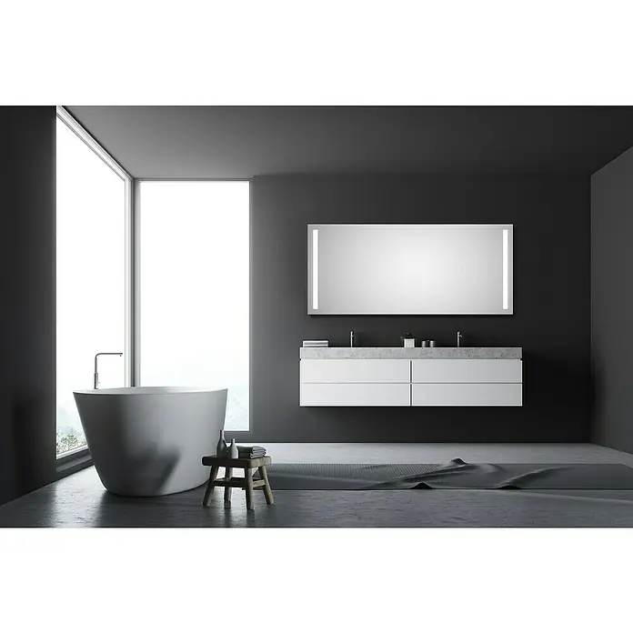 DSK LED-Lichtspiegel Silver Dream - 160 x 70 cm, Kippschalter - Stimmungsaufnahme