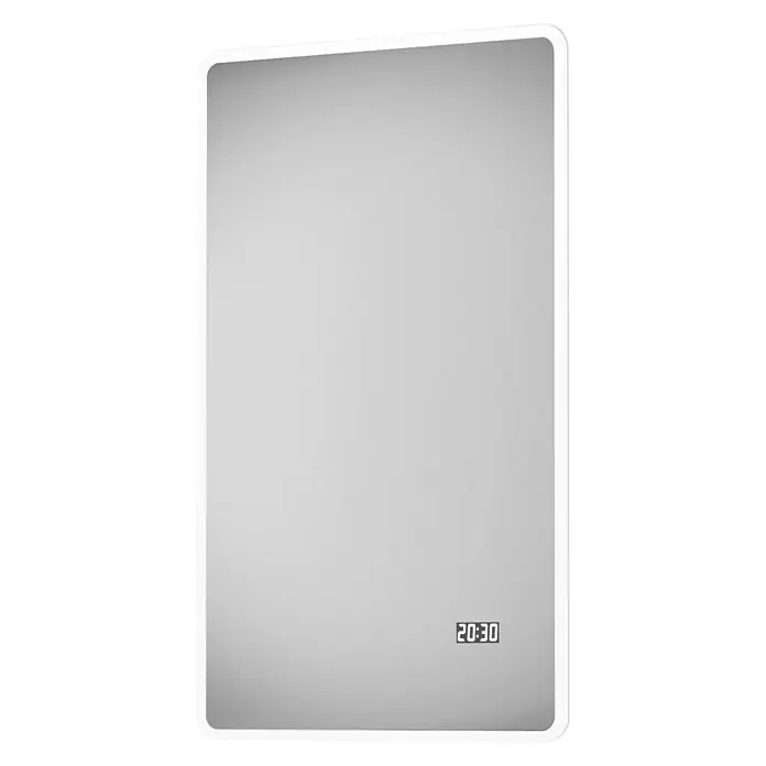 DSK LED-Lichtspiegel Silver Sintra - 45 x 70 cm, Kippschalter - Diagonale Ansicht
