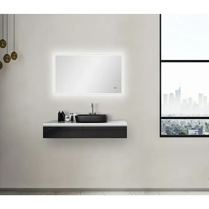 DSK LED-Lichtspiegel Silver Sintra - 120 x 70 cm, Kippschalter - Stimmungsaufnahme