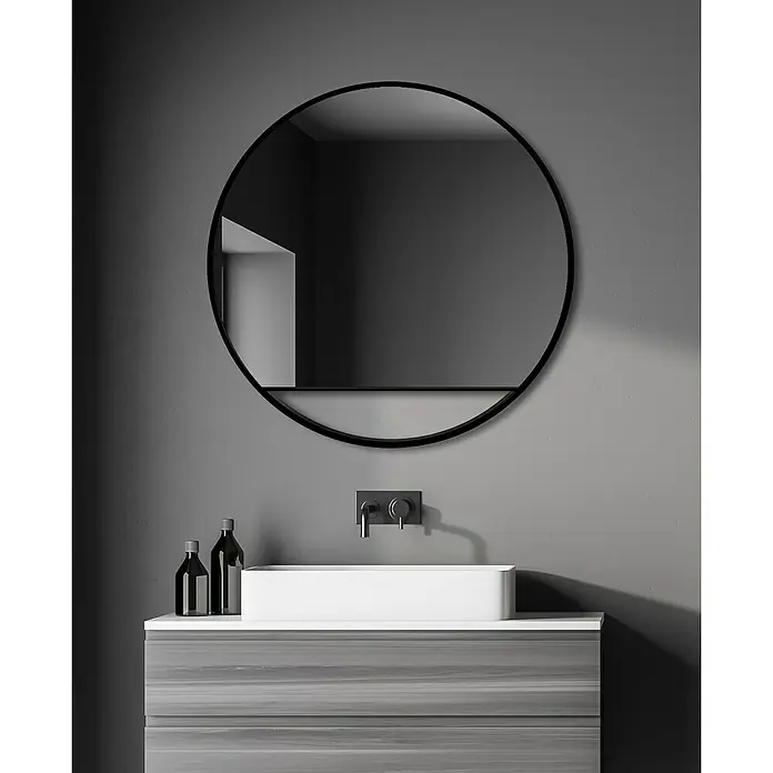 DSK Wandspiegel Silver Cosmos - Durchmesser: 80 cm, Schwarz - Stimmungsaufnahme