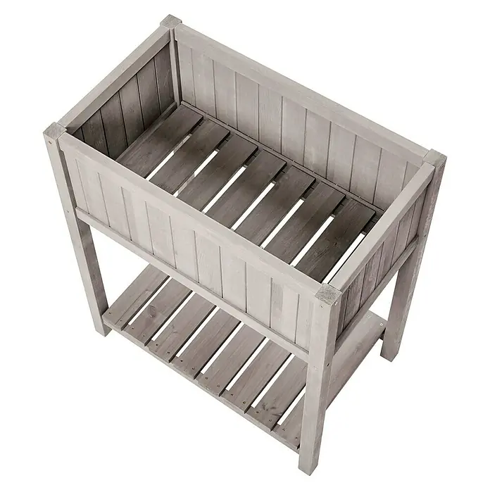 Butenkist Hochbeet Geseke - 75 x 45 x 85 cm, Holz - Diagonale Ansicht