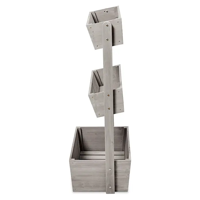 Butenkist Stufenbeet Freyja - L x B x H: 76 x 43 x 120 cm, Warm Grey - Linke Seitenansicht