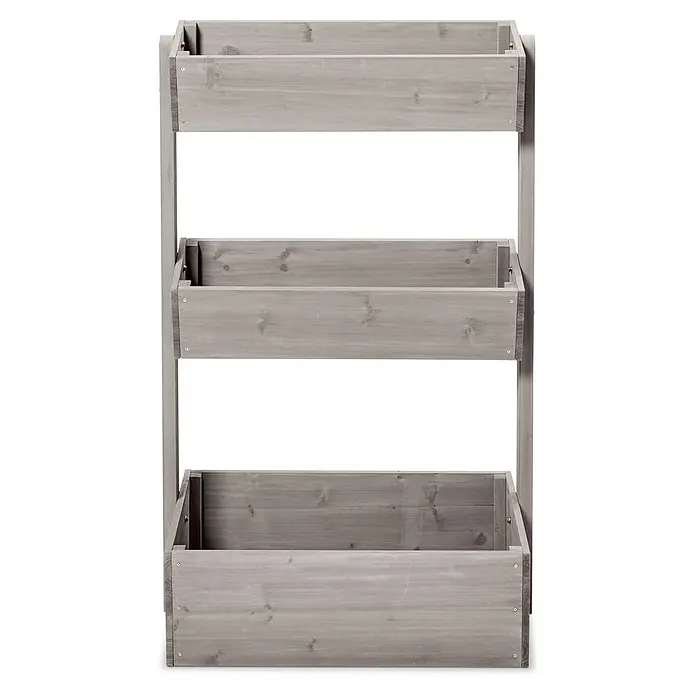 Butenkist Stufenbeet Freyja - L x B x H: 76 x 43 x 120 cm, Warm Grey - Vorderansicht