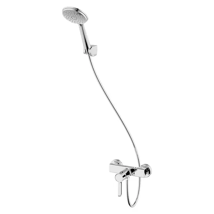 IO Dior Grifo monomando de ducha - Cromo, Brillante - Vista angular