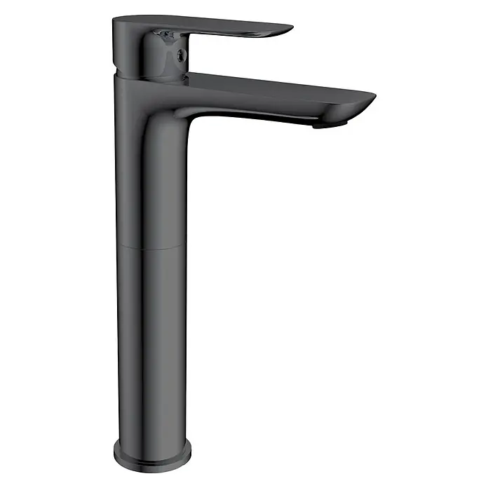 IO Cassio Grifo de lavabo alto - Titanio - Vista angular