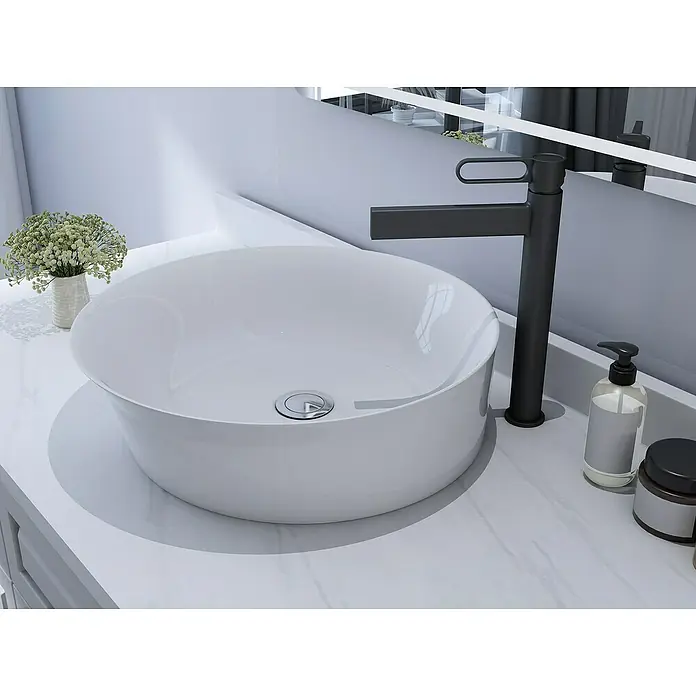 IO Dior Grifo de lavabo alto - Negro, Mate - Foto ambiente