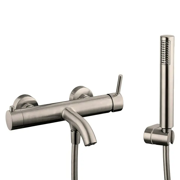 IO Sirio Grifo monomando de bañera - Níquel - Primer plano