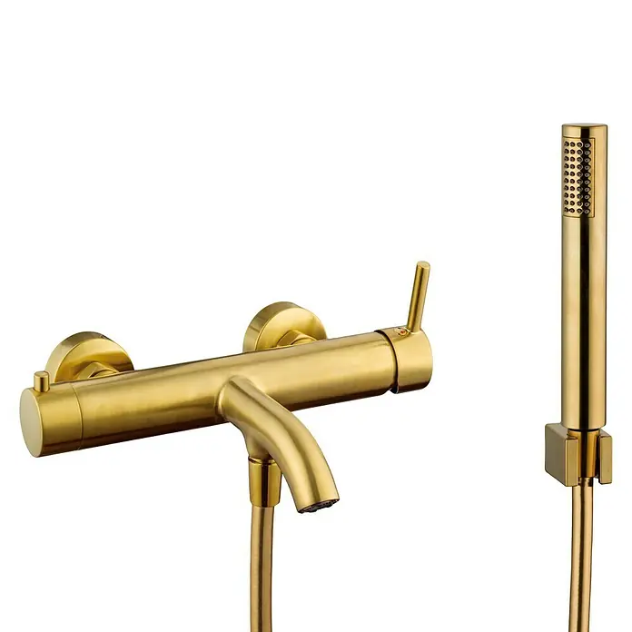 IO Sirio Grifo monomando de bañera - Oro - Primer plano