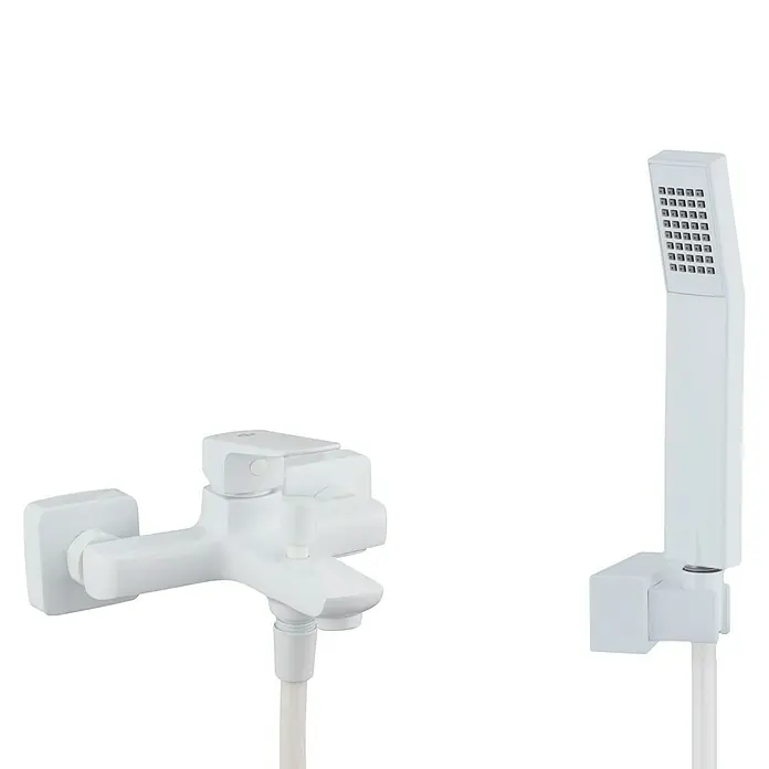 IO Marriot Grifo monomando de bañera - Blanco, Mate - Primer plano