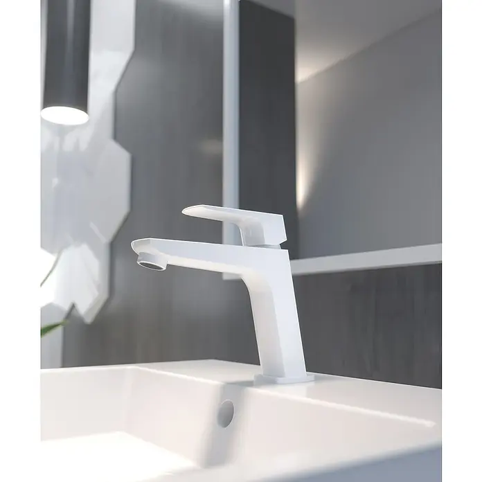IO Marriot Grifo de lavabo - Blanco, Mate - Foto ambiente