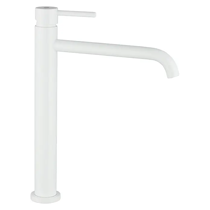 IO Sirio Grifo de lavabo alto - Blanco, Mate - Vista de perfil derecho