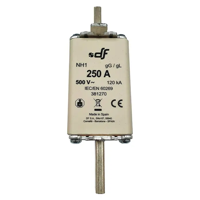Fusible NH + Borna - 250 A, 500 V - Vista frontal