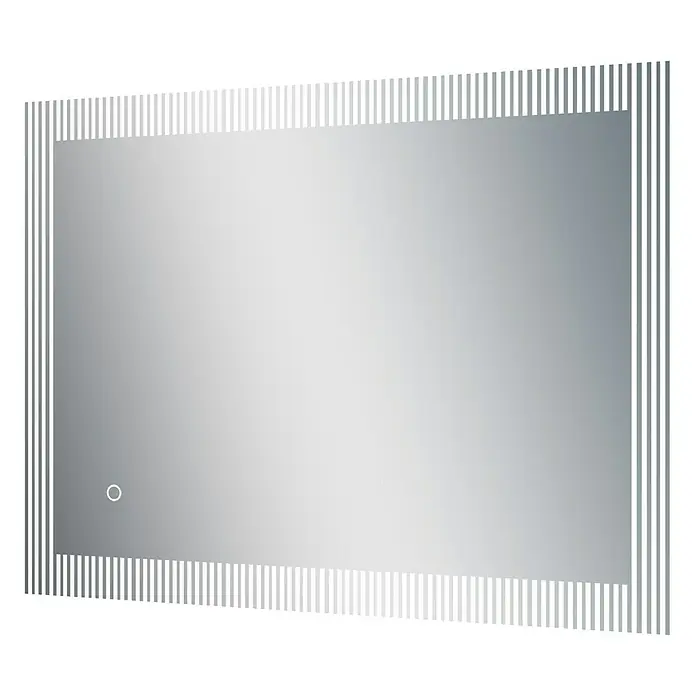 DSK LED-Lichtspiegel Silver Zebra - 80 x 60 cm, Berührungssensor - Diagonale Ansicht