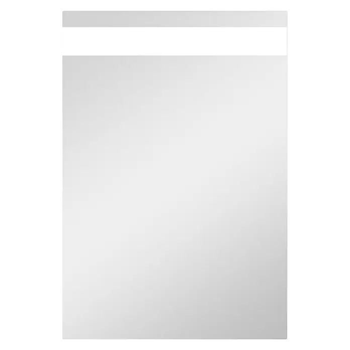 DSK LED-Lichtspiegel Chrystal Indico - 45 x 65 cm, Kippschalter - Vorderansicht