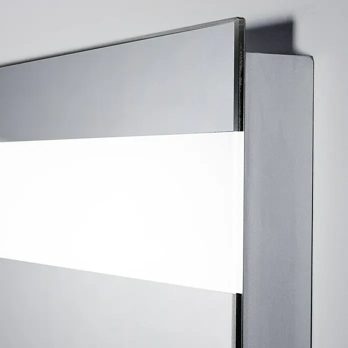 DSK LED-Lichtspiegel Chrystal Indico - 45 x 65 cm, Kippschalter - Detailaufnahme