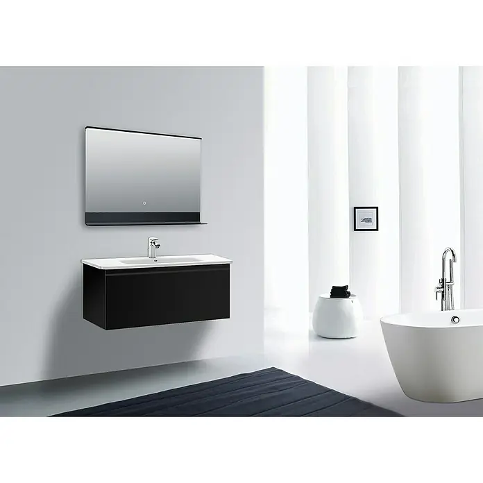 DSK LED-Lichtspiegel Black Shelf - 80 x 60 cm, Berührungssensor - Stimmungsaufnahme