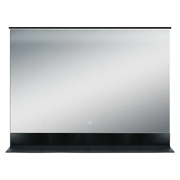 DSK LED-Lichtspiegel Black Shelf - 80 x 60 cm, Berührungssensor - Vorderansicht