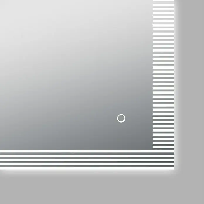 DSK LED-Lichtspiegel Silver Zebra - 80 x 60 cm, Berührungssensor - Detailaufnahme