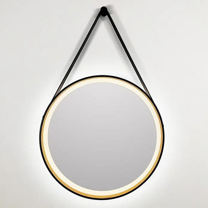 DSK LED-Lichtspiegel Golden Summer - LED, Durchmesser: 55 cm, Schwarz/Gold - Stimmungsaufnahme