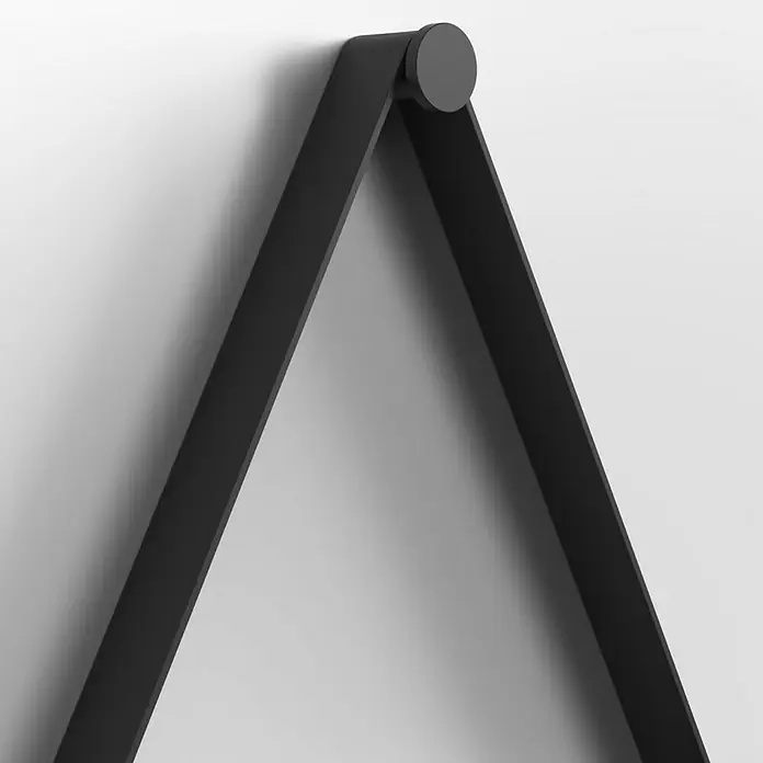 DSK Wandspiegel Silver Coiffeur - Durchmesser: 50 cm, Schwarz - Detailaufnahme