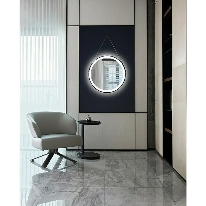 DSK LED-Lichtspiegel Golden Summer - LED, Durchmesser: 55 cm, Schwarz/Gold - Stimmungsaufnahme