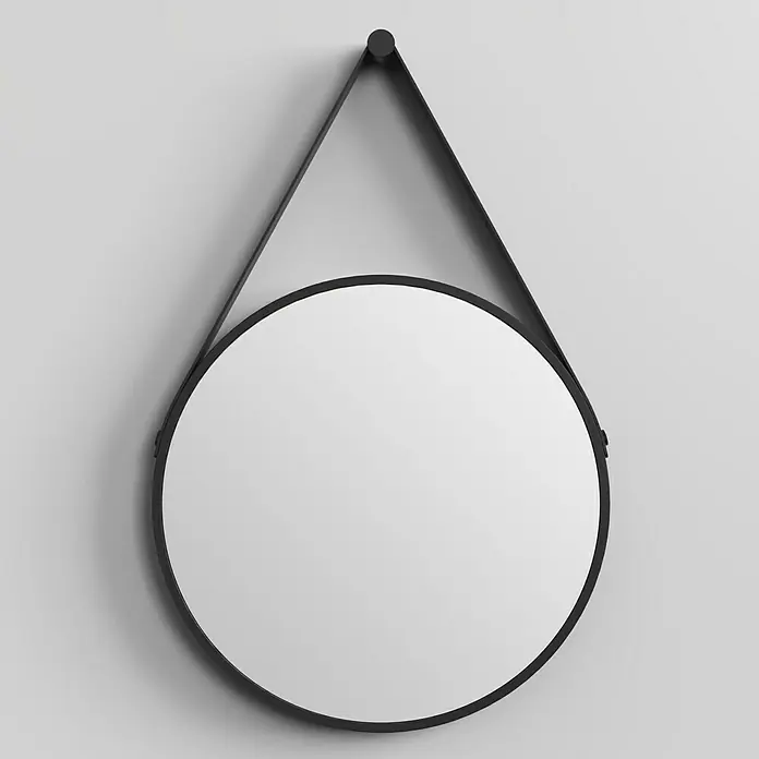 DSK Wandspiegel Silver Coiffeur - Durchmesser: 50 cm, Schwarz - Stimmungsaufnahme