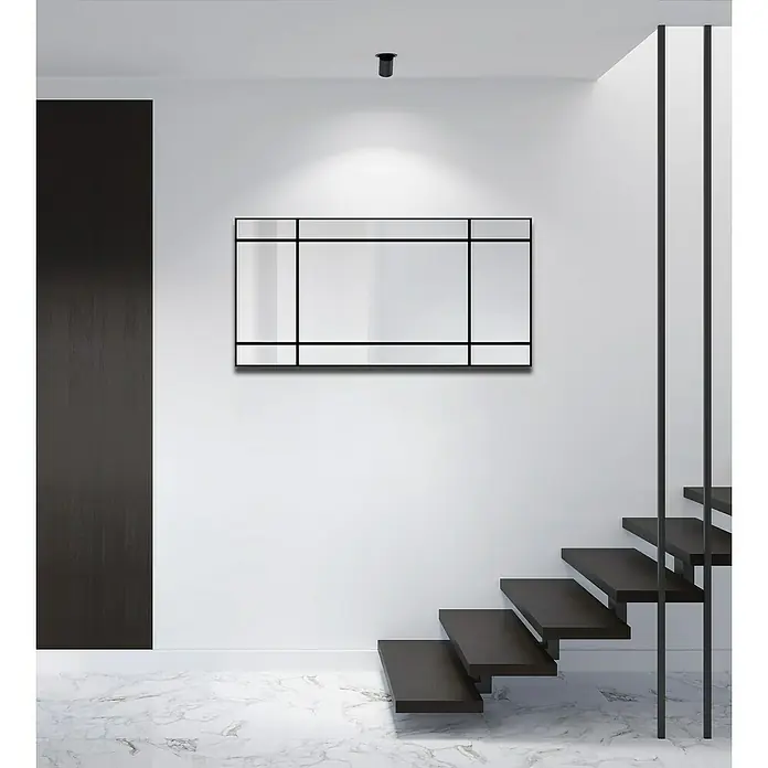 DSK Wandspiegel Black Loftstyle - 60 x 120 cm, Schwarz - Stimmungsaufnahme