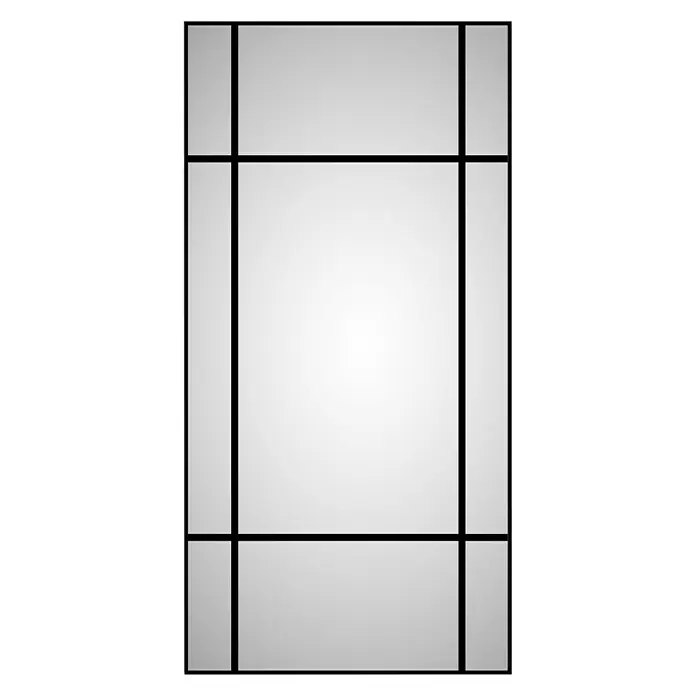 DSK Wandspiegel Black Loftstyle - 60 x 120 cm, Schwarz - Vorderansicht