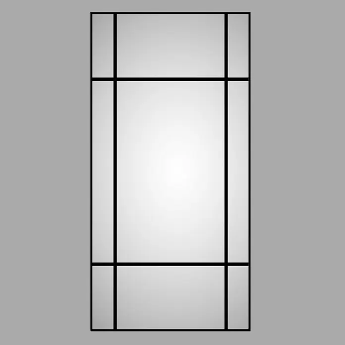 DSK Wandspiegel Black Loftstyle - 60 x 120 cm, Schwarz - Stimmungsaufnahme