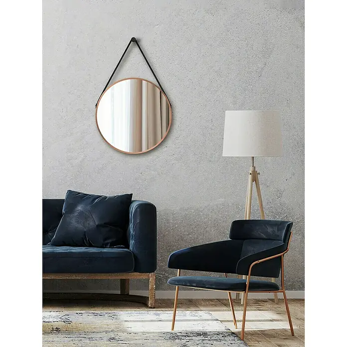 DSK Wandspiegel Silver Coiffeur - Durchmesser: 50 cm, Kupfer - Stimmungsaufnahme