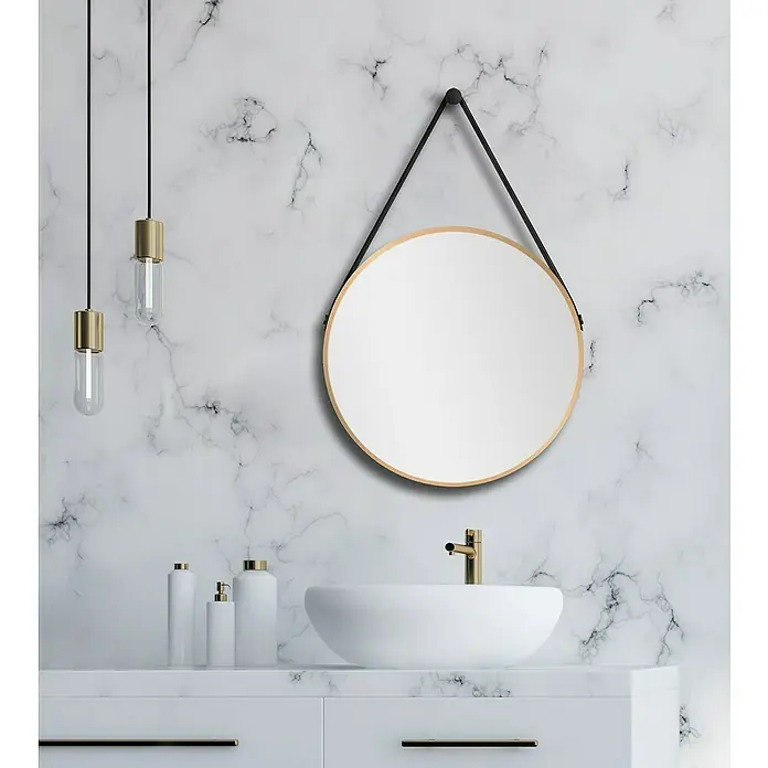 DSK Wandspiegel Silver Coiffeur - Durchmesser: 50 cm, Gold - Stimmungsaufnahme