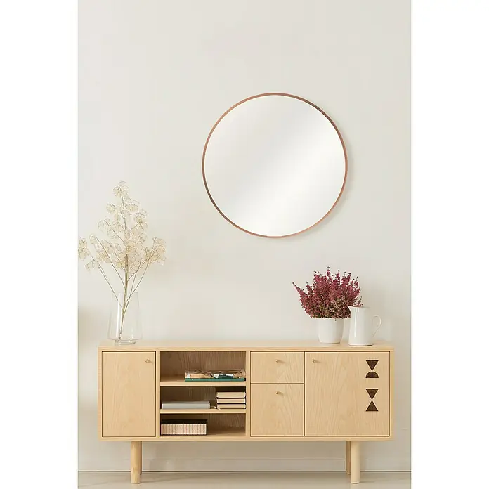 DSK Wandspiegel Silver Coiffeur - Durchmesser: 50 cm, Kupfer - Stimmungsaufnahme