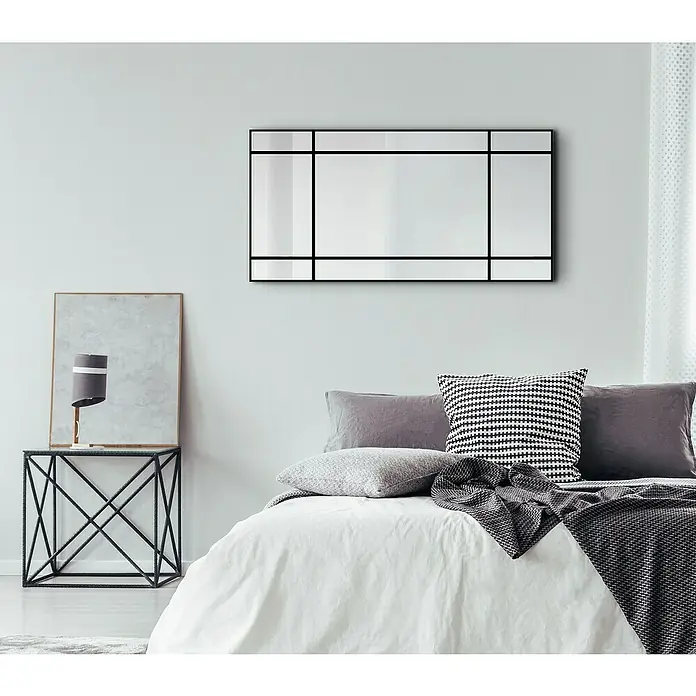 DSK Wandspiegel Black Loftstyle - 60 x 120 cm, Schwarz - Stimmungsaufnahme