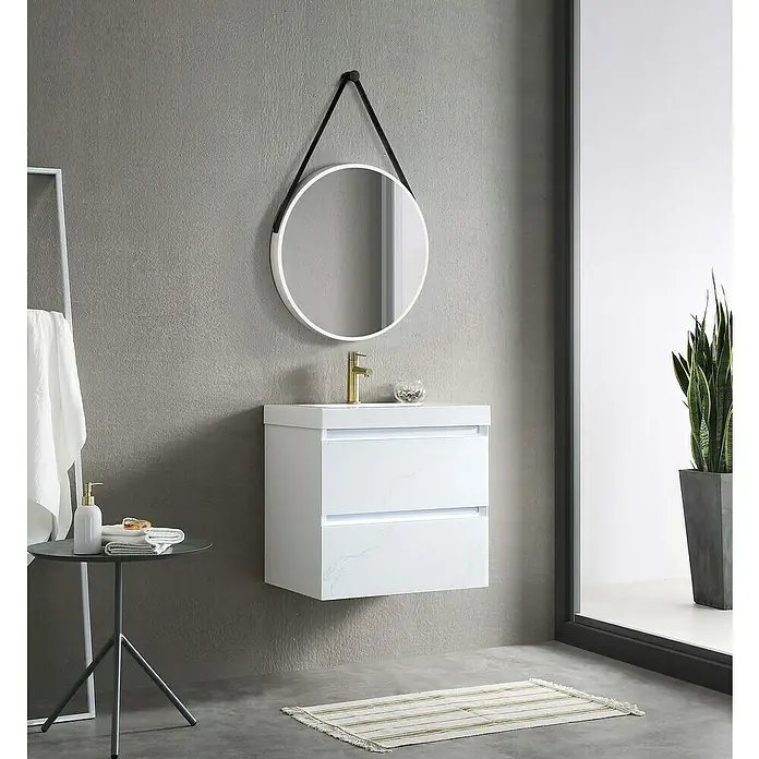 DSK Wandspiegel Silver Coiffeur - Durchmesser: 50 cm, Weiß - Stimmungsaufnahme