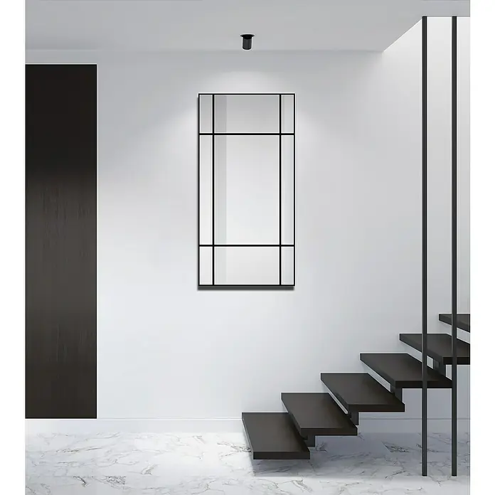 DSK Wandspiegel Black Loftstyle - 60 x 120 cm, Schwarz - Stimmungsaufnahme